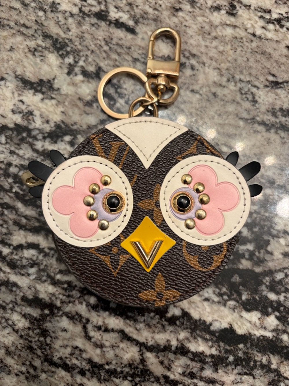 Fashion & Functional Owl Charm with Pink & Yellow Accents